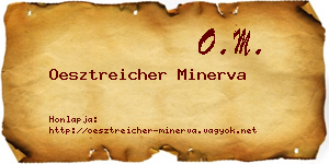 Oesztreicher Minerva névjegykártya